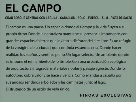 TERRENO EN EL CAMPO CARDALES FINCAS EXCLUSIVAS