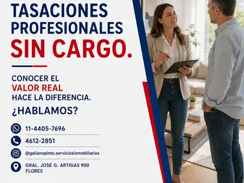 TASACIONES PROFESIONALES, INMEDIATAS Y SIN CARGO  