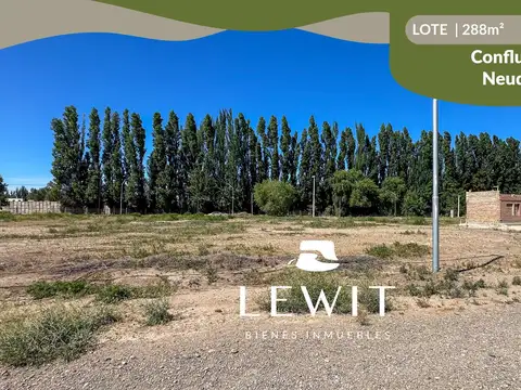 VENTA LOTES 288m² | CONFLUENCIA | NEUQUÉN
