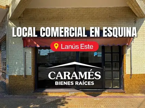 Gran local comercial de 90 mts aprox sobre ochava de av. transitada en Lanús E