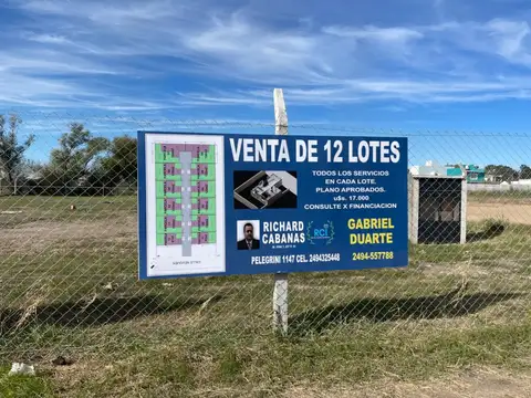 Lotes en venta con todos los servicios 