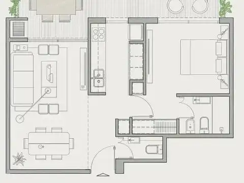 Departamento en Venta de 1 dormitorio