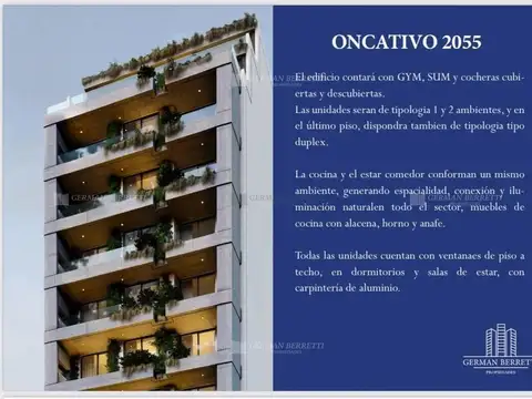 Departamento en Venta de 2 ambientes