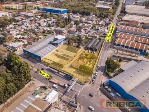 Lote Industrial / Comercial 3.000 m2 con 65ms sobre Ruta 197 esq Av San Martin,  Pablo Nogues