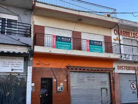 Venta de  local y departamento en planta alta en José León Suárez