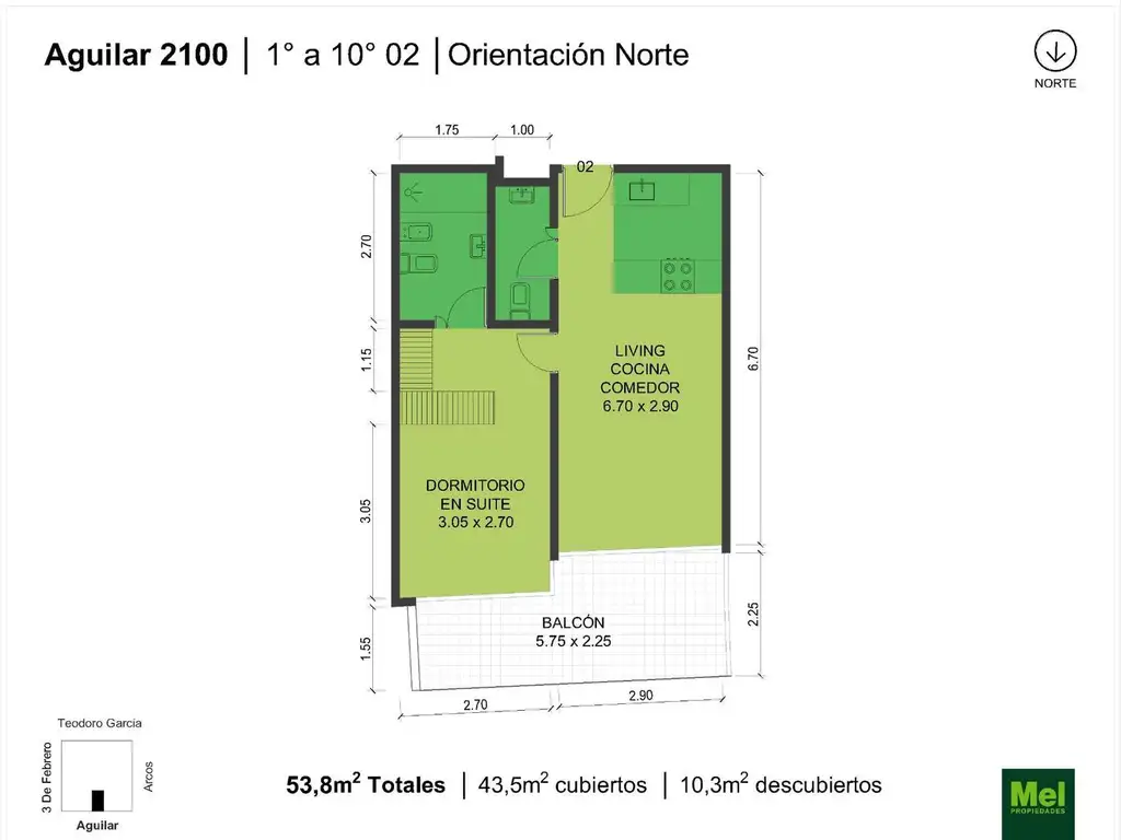 Aguilar 2118 de 22 Unidades en Belgrano