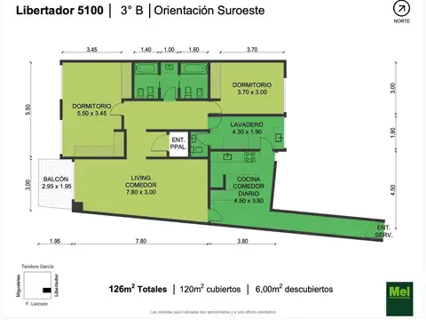 Av Libertador 5100, Piso 3