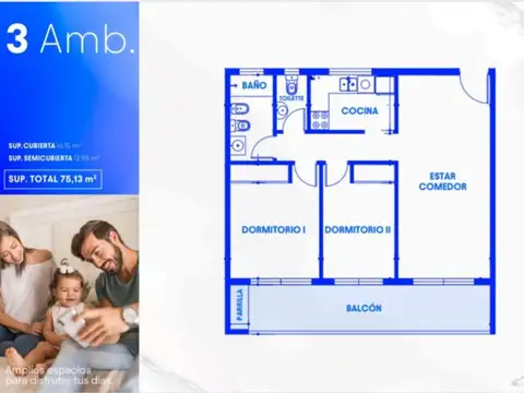 Departamento en Venta de 2 dormitorios