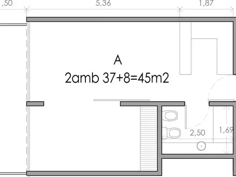 Departamento en Venta de 1 dormitorio