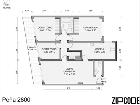 Departamento en Venta de 3 dormitorios