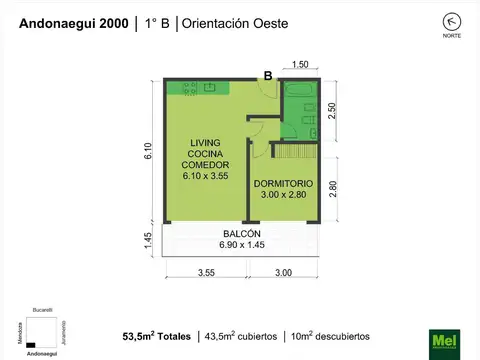 Andonaegui 2000, Piso 1