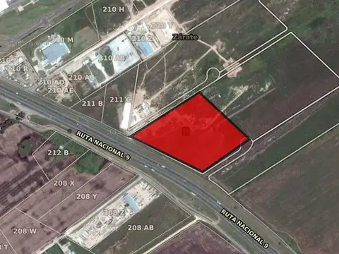 Parcelas industriales en Venta de 2700 m2 a 15000 m2 lindero Toyota, Zárate