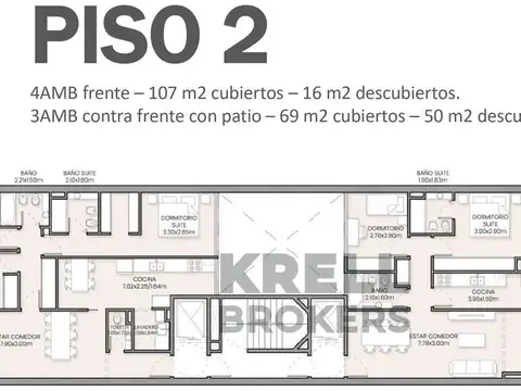 Departamento en Venta con 1 cocheras