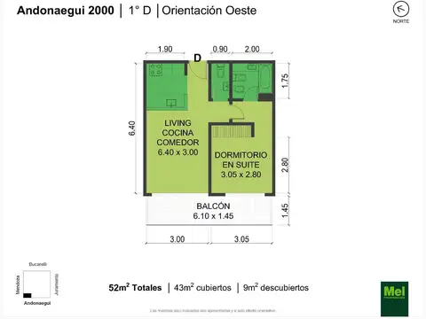 Andonaegui 2000, Piso 1