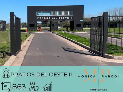 LOTE EN VENTA EN PRADOS DEL OESTE II CON EXCELENTE UBICACIÓN Y 860 M²