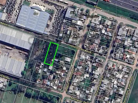 VENTA  DE LOTE PARA GALPON, CERCA DE COLECTORA, EN MORENO