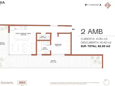 Departamento de 2 ambientes con terraza en venta en Palermo Hollywood