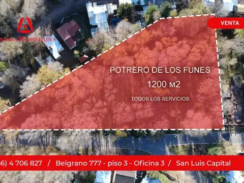 Venta Terreno Potrero de los Funes 