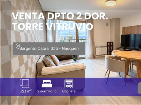 VENTA DEPARTAMENTO 2 DORMITORIOS CON COCHERA.