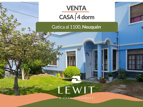 VENTA CASA 4 DORMITORIOS CON SALÓN COMERCIAL EN ESQUINA GATICA AL 1100 NEUQUÉN