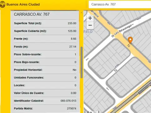 Terreno en Venta en Floresta Norte, USD 310.000