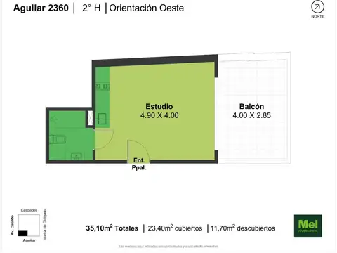 Departamento en Venta de Monoambiente