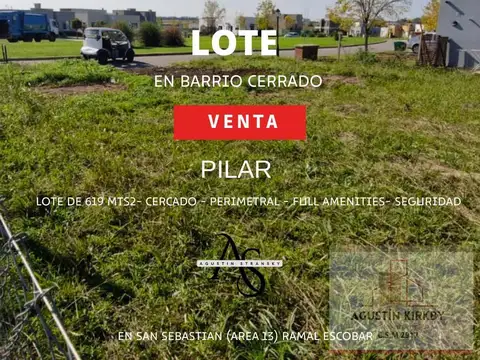 Terreno en VENTA en PILAR barrio San Sebastian area 13