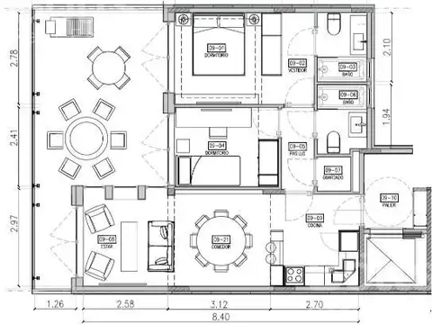 Departamento 3 amb en Caballito Norte Sup. 93m2 total