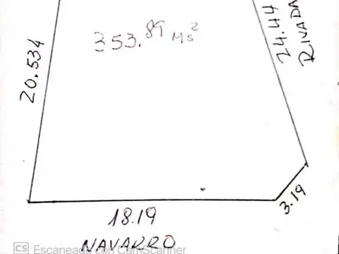Terreno en Venta de 353,0 m2