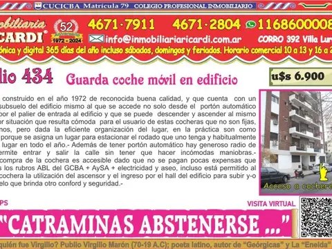 A GUARDAR CADA COCHE EN SU LUGAR...cochera cubierta 