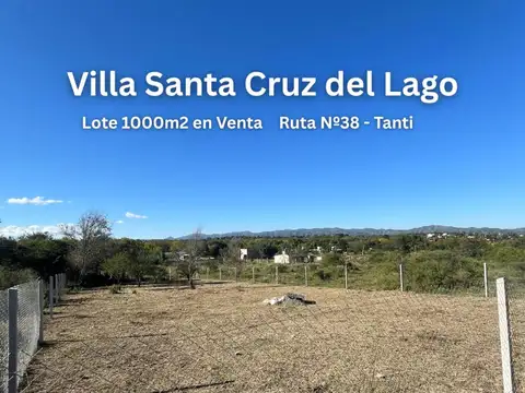 Lote plano 1000m2 Tanti, Córdoba