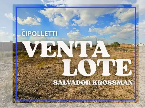 VENTA LOTE EN DISTRITO NOROESTE CIPOLLETTI