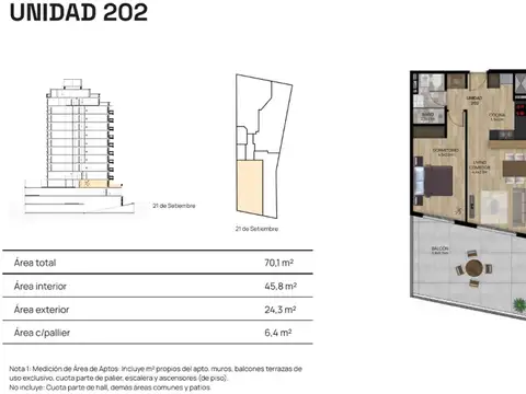 VENTA APARTAMENTO 1DORM BALCON PUNTA CARRETAS POZO