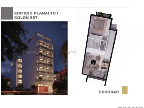Departamento en Venta de 1 dormitorio