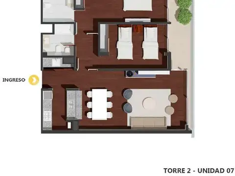 Departamento 2 dormitorios en venta - Pichincha