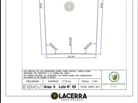 Terreno en Venta 26  mts Frente