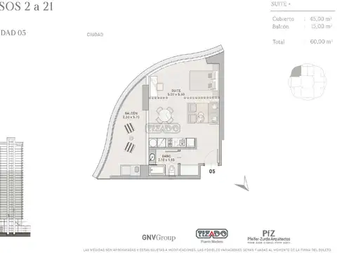 Departamento en Venta de Monoambiente