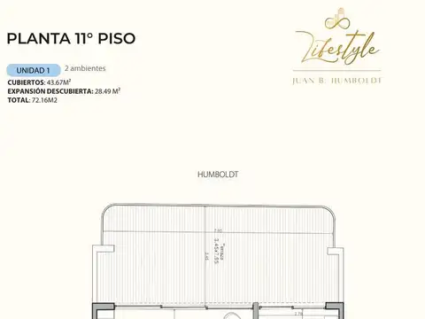 Departamento en Venta de 2 ambientes