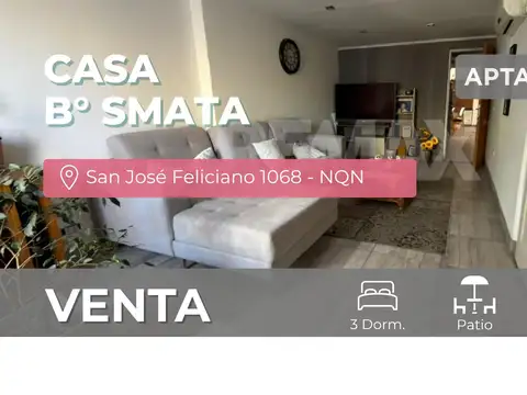 VENTA CASA 3 DORMITORIOS –B° SMATA-NEUQUÉN