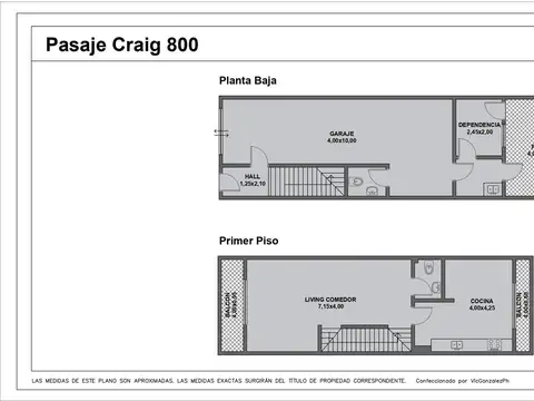 Depto Tipo Casa en Venta en Caballito, USD 297.000