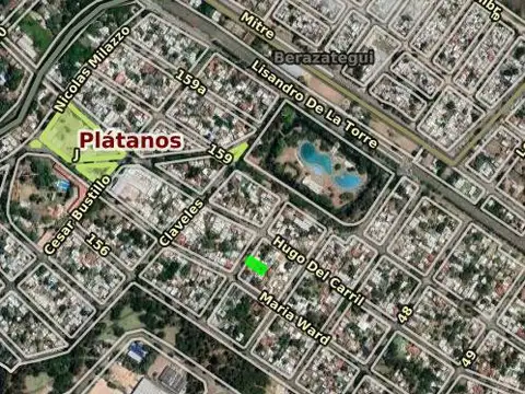 Terreno en Venta 10  mts Frente