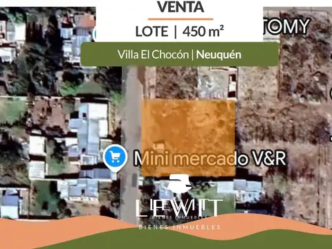 VENTA LOTE EN VILLA EL CHOCON