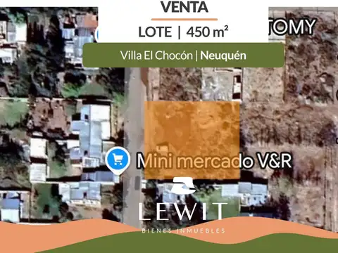 Venta 2 lotes |  450 m² cada uno | Villa El Chocón