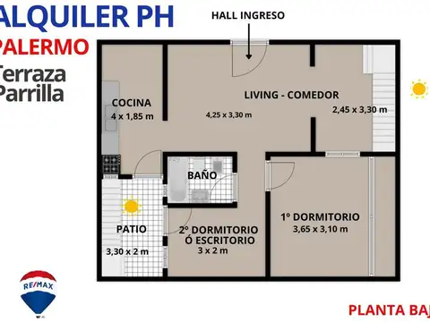 Depto Tipo Casa en Alquiler en Palermo Soho, USD 1.500