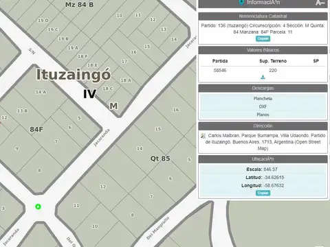 Terreno en Barrio Parque Leloir