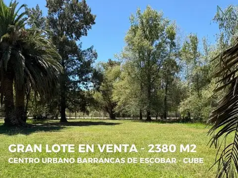 Gran Lote en Venta Barrio Nautico Cube Escobar - 2380 m² - Oportunidad