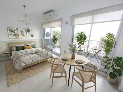 Hermoso monoambiente con vista abierta a pulmon, mucha luz 