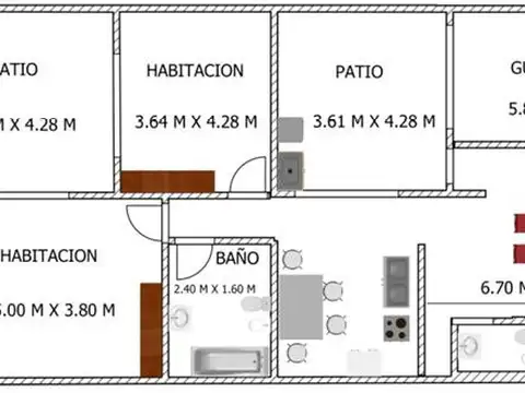 Depto Tipo Casa en Venta con 1 cocheras