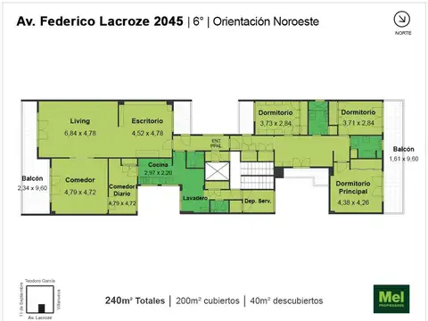 Federico Lacroze 2045 , Piso 6