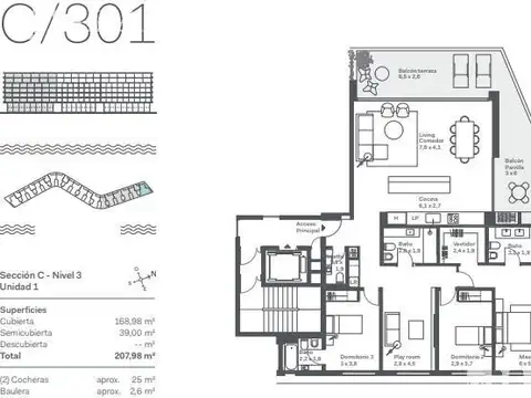 Departamento en Venta de 5 ambientes